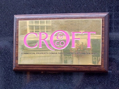 croft & co plaque