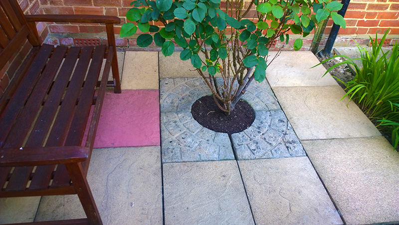 garden patio after clean up and tidy